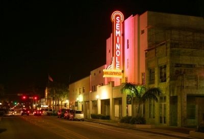 The Seminole Theater Marker. Click for full size. The Seminole Theater Marker image. Click for full size.