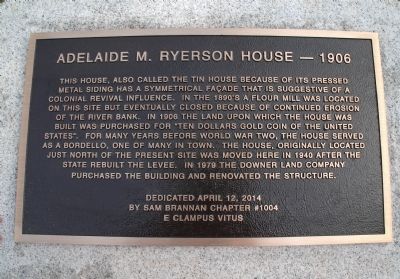 Adelade M. Ryerson House--1906 Marker image. Click for full size.
