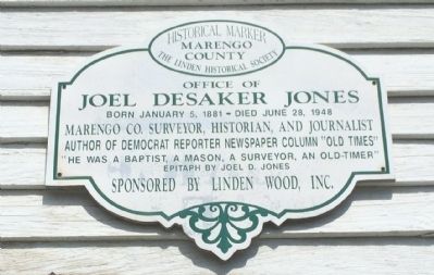 Home of Joel Desaker Jones Marker image. Click for full size.