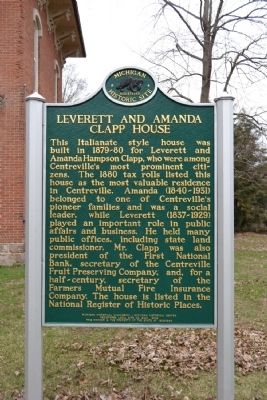 Leverett and Amanda Clapp House Marker image. Click for full size.