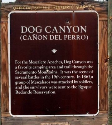Dog Canyon Marker image. Click for full size.