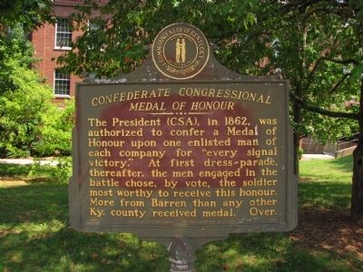 Confederate Congressional Medal of Honour image. Click for full size.