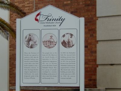 Trinity United Methodist Church Marker. Click for full size. Trinity United Methodist Church Marker image. Click for full size.