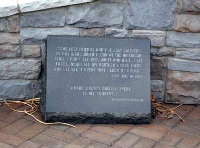 Inscriptions at base of Memorial Wall. Click for full size. Inscriptions at base of Memorial Wall image. Click for full size.