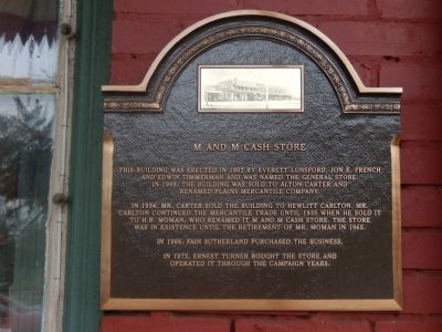 M and M Cash Store Marker. Click for full size. M and M Cash Store Marker image. Click for full size.