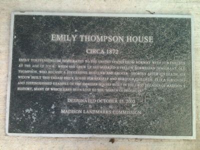 Emily Thompson House Marker image. Click for full size.