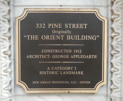 “The Orient Building” Marker. Click for full size. “The Orient Building” Marker image. Click for full size.