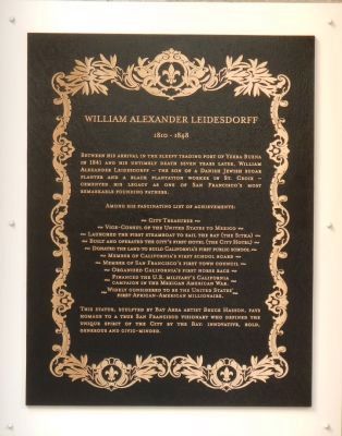 William Alexander Leidesdorff Marker image. Click for full size.