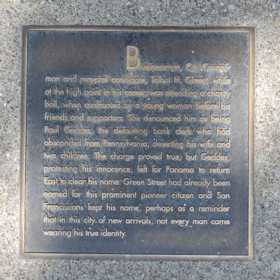 Green Street Marker, center right plaque. Click for full size. Green Street Marker, center right plaque image. Click for full size.