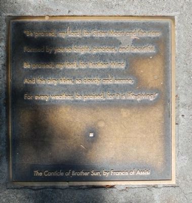 Francisco Street Marker, bottom left plaque image. Click for full size.