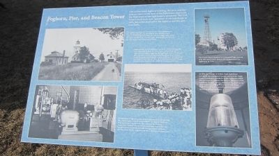Foghorn, Pier, and Beacon Tower Marker image. Click for full size.