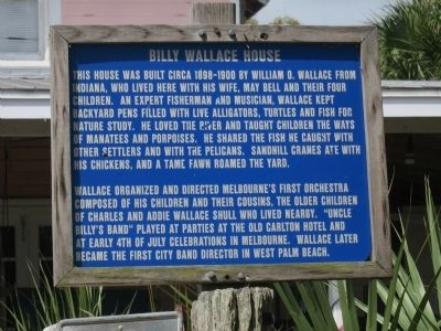 Billy Wallace House Marker. Click for full size. Billy Wallace House Marker image. Click for full size.