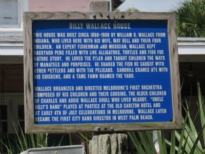 Billy Wallace House Marker image. Click for full size.