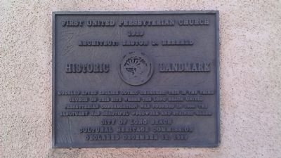 First United Presbyterian Church Marker. Click for full size. First United Presbyterian Church Marker image. Click for full size.