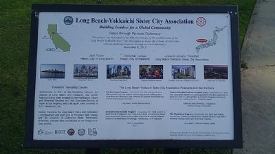 Long Beach-Yokkaichi Sister City Association Marker image. Click for full size.