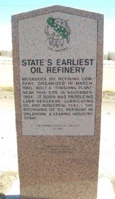State's Earliest Oil Refinery Marker image. Click for full size.