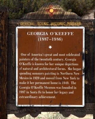 Georgia O’Keeffe Marker image. Click for full size.