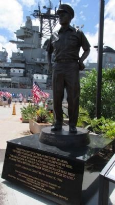 Fleet Admiral Chester W. Nimitz, USN Statue image. Click for full size.