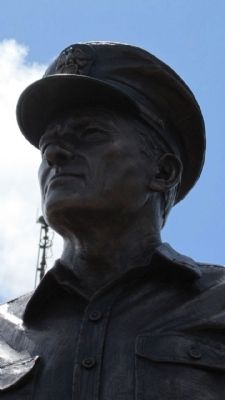 Fleet Admiral Chester W. Nimitz, USN statue image. Click for full size.