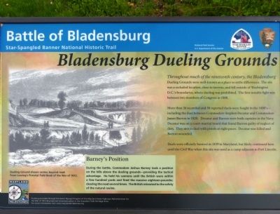 Bladensburg Dueling Grounds Marker image. Click for full size.