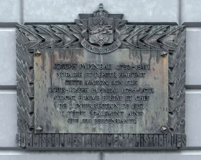 Joseph Papineau Marker image. Click for full size.