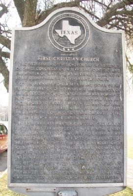First Christian Church of Van Alstyne Marker image. Click for full size.