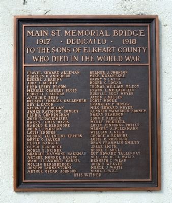 Main St. Memorial Bridge Marker image. Click for full size.