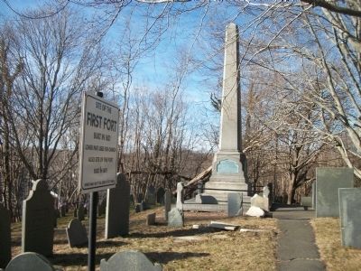 Burial Hill - Bradford Memorial. Click for full size. Burial Hill - Bradford Memorial image. Click for full size.