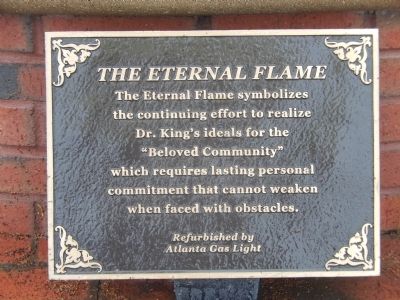 The Eternal Flame Marker. Click for full size. The Eternal Flame Marker image. Click for full size.