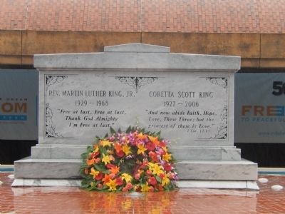 Graves of Rev. Martin Luther King, Jr. & Coretta Scott King. Click for full size. Graves of Rev. Martin Luther King, Jr. & Coretta Scott King image. Click for full size.