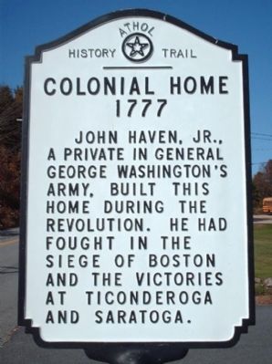 Colonial Home 1777 Marker image. Click for full size.