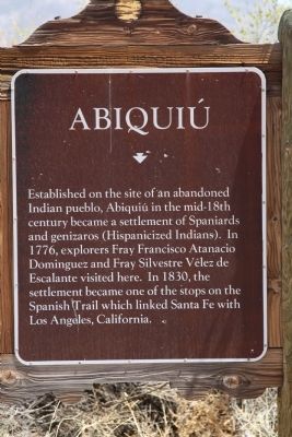 Abiqui Marker image. Click for full size.