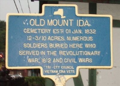 Old Mount Ida Cemetery Marker image. Click for full size.