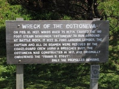 Wreck of the Cottoneva Marker image. Click for full size.