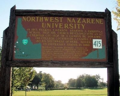 Northwest Nazarene University Marker. Click for full size. Northwest Nazarene University Marker image. Click for full size.