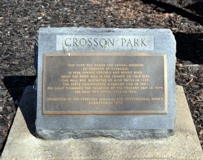 Crosson Park Marker. Click for full size. Crosson Park Marker image. Click for full size.