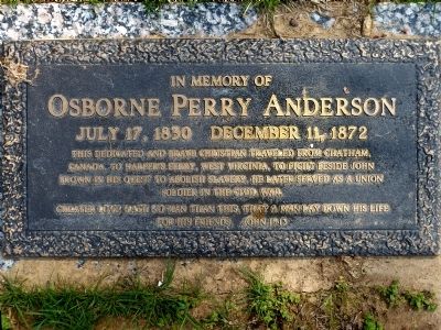 Osborne Perry Anderson Marker. Click for full size. Osborne Perry Anderson Marker image. Click for full size.