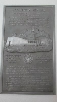 U.S.S. Arizona Memorial Plaque, Right. Click for full size. U.S.S. Arizona Memorial Plaque, Right image. Click for full size.