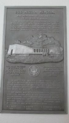 U.S.S. Arizona Memorial Plaque, Right image. Click for full size.