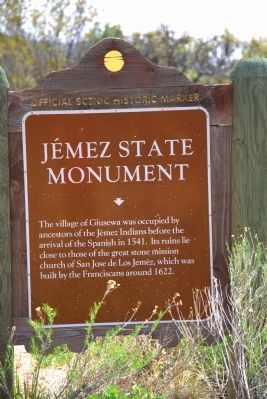 Jémez State Monument Marker. Click for full size. Jémez State Monument Marker image. Click for full size.