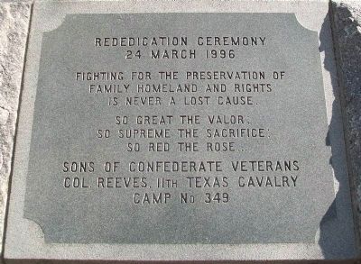 The First Confederate Monument Erected in Texas S.C.V. image. Click for full size.