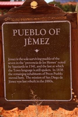 Pueblo of Jémez Marker. Click for full size. Pueblo of Jémez Marker image. Click for full size.