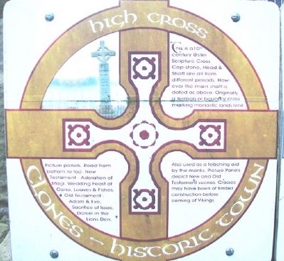 High Cross, Clones - Historic Town Marker image. Click for full size.