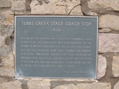 Tunis Creek Stage Coach Stop Marker image. Click for full size.