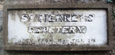 St. Tierney's Cemetery Entrance Sign image. Click for full size.