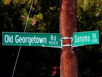 Old Georgetown Road and Sonoma Road image. Click for full size.