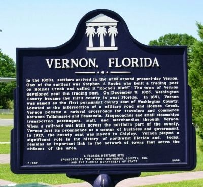 Vernon, Florida Marker image. Click for full size.