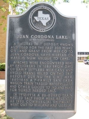 Juan Cordona Lake Marker image. Click for full size.