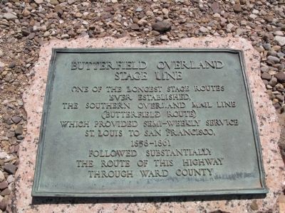 Butterfield Overland Stage Line Marker image. Click for full size.