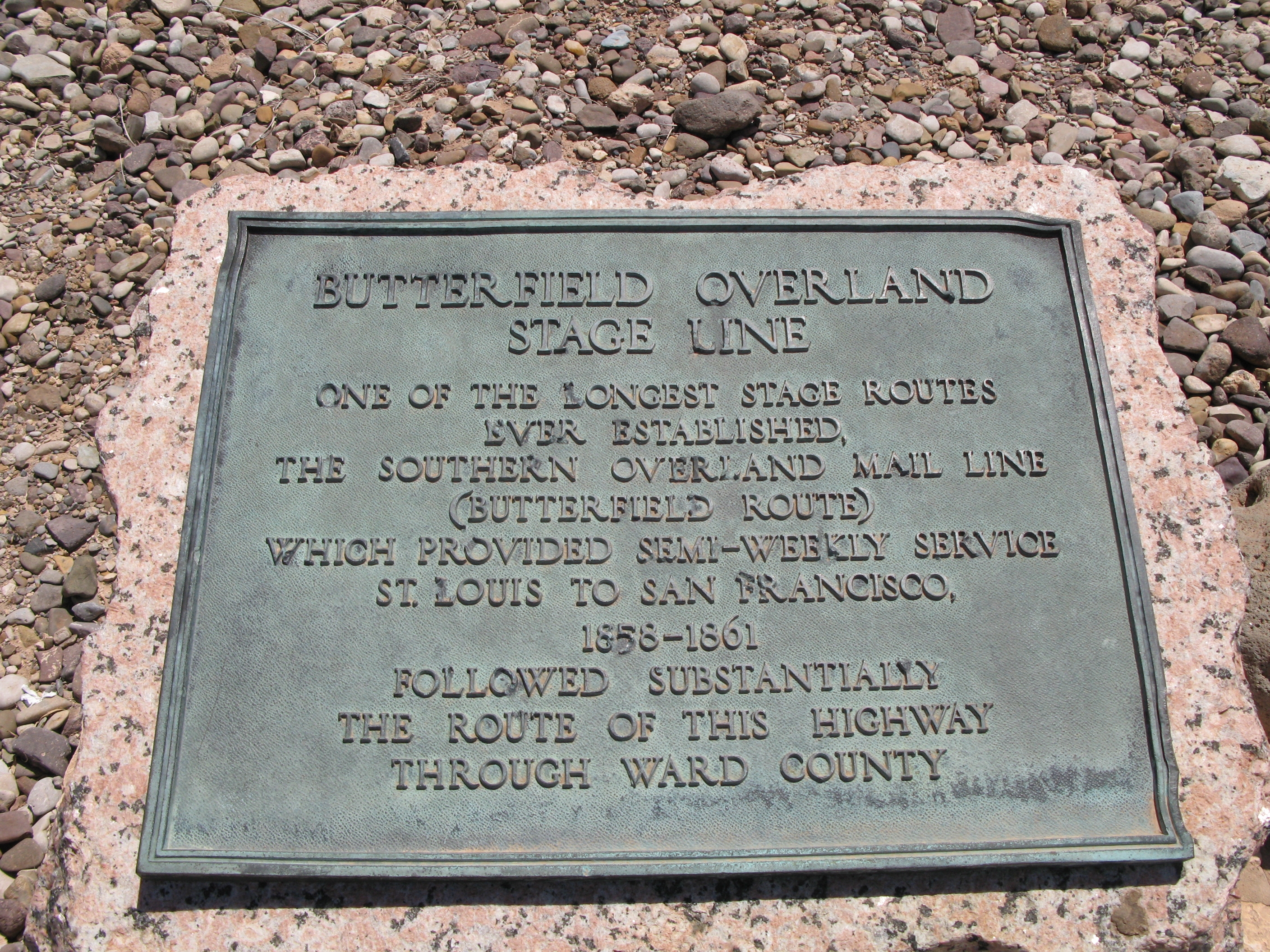 Butterfield Overland Stage Line Marker